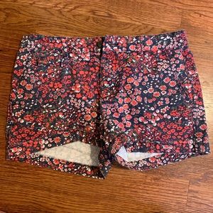 Floral Red Gap Shorts- Size 0